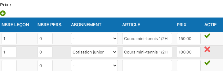 Ouverture d'un cours en édition